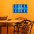 Abstrakt Muster blau t&uuml;rkis Designer Wanduhr modernes Wanduhren Design leise kein ticken DIXTIME 3DS-0255