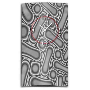 Abstrakt grau Designer Wanduhr modernes Wanduhren Design leise kein ticken dixtime 3DS-0220