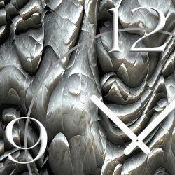 Metall Gestein Skulptur Designer Wanduhr modernes Wanduhren Design leise kein ticken dixtime 3DS-0181