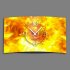 Abstrakt Feuer und Flamme Designer Wanduhr modernes Wanduhren Design leise kein ticken dixtime 3DS-0141