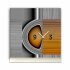 Tischuhr 30cmx30cm inkl. Alu-St&auml;nder -abstraktes Design silbergrau kupfer ger&auml;uschloses Quarzuhrwerk -Wanduhr-Standuhr TU6144 DIXTIME 
