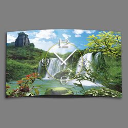 Wasserfall Designer Wanduhr modernes Wanduhren Design leise kein ticken dixtime 3DS-0124