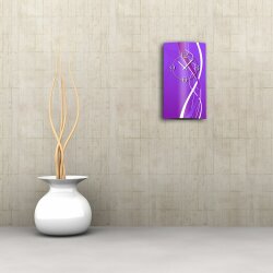Abstrakt lila Designer Wanduhr modernes Wanduhren Design leise kein ticken dixtime 3DS-0067