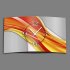 Abstrakt gelb rot Designer Wanduhr modernes Wanduhren Design leise kein ticken dixtime 3DS-0040