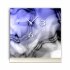 Tischuhr 30cmx30cm inkl. Alu-St&auml;nder -abstraktes Design blau grau ger&auml;uschloses Quarzuhrwerk -Wanduhr-Standuhr TU6067 DIXTIME 