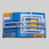 Abstrakt blau Designer Wanduhr modernes Wanduhren Design leise kein ticken dixtime 3DS-0006
