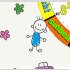 Kinder-Lernuhr buntes Malen und Zeichnen, leise kein ticken, dixtime 3DS-0439