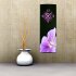 Wanduhr XXL 3D Optik Dixtime lila Orchidee 30x90 cm hochkant leises Uhrwerk GL-012H