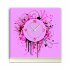 Tischuhr 30cmx30cm inkl. Alu-St&auml;nder -Vintage Style pink rosa  ger&auml;uschloses Quarzuhrwerk -Wanduhr-Standuhr TU5051 DIXTIME 