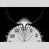 Tischuhr 30cmx30cm inkl. Alu-St&auml;nder -abstraktes Design schwarz wei&szlig; ger&auml;uschloses Quarzuhrwerk  -Kaminuhr-Standuhr TU3094 DIXTIME