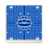 Tischuhr 30cmx30cm inkl. Alu-St&auml;nder -grafisches Design PC Optik blau  ger&auml;uschloses Quarzuhrwerk -Kaminuhr-Standuhr TU3087 DIXTIME 